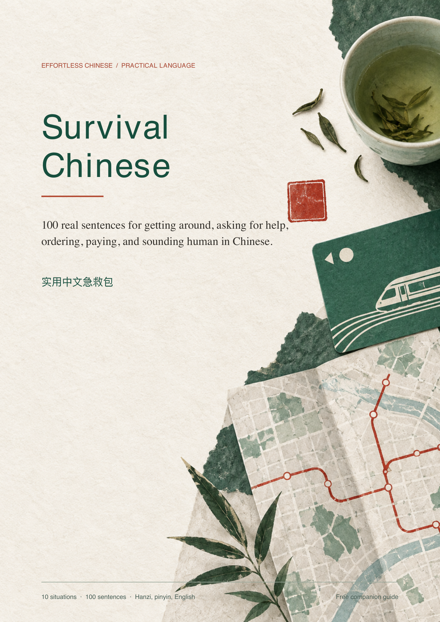 Survival Chinese — 100 Sentences cover